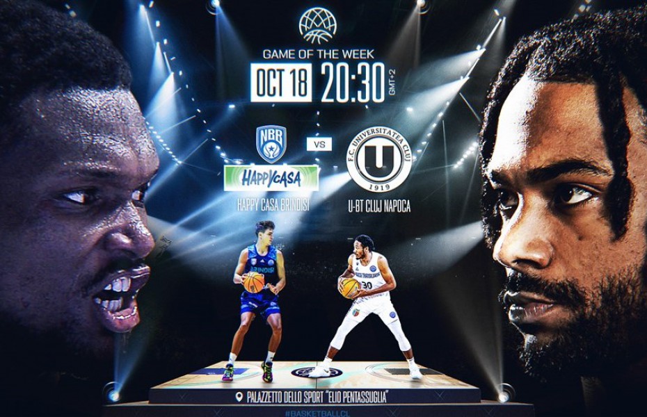 Brindisi vs. U-BT, meciul săptămânii în Basketball Champions League