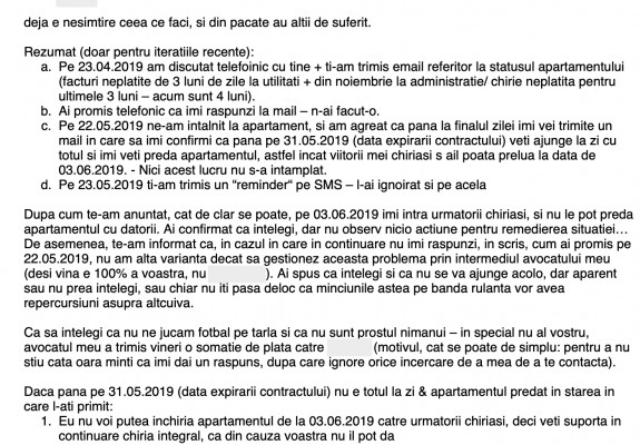 Sportiv amenințat de proprietar cu judecata pentru neplata chiriei de către clubul unde a activat