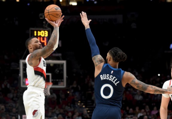 Damian Lillard a înscris 11 aruncări de la distanță în victoria lui Blazers contra lui Timberwolves