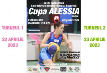 Cupa Alessia la baschet 3X3 va avea loc în 22-23 aprilie