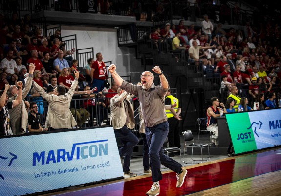 Mihai Silvășan, după primul succes în Liga ABA: „Nu renunțăm niciodată și căutăm mereu soluții”