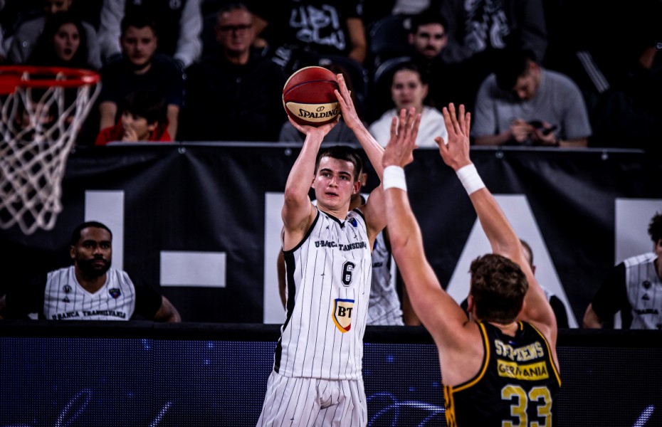 Prestație solidă pentru Darius Miron în victoria lui U-BT Cluj în fața celor de la KK Split