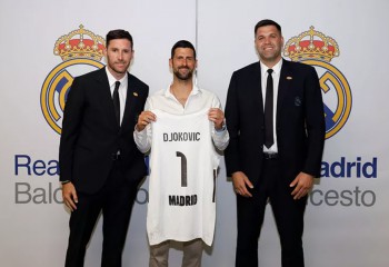 Oaspeți de seamă la meciul dintre Real Madrid și Steaua Roșie. Foto