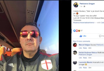 Dragan Petricevic, mesaj pentru Cătălin Burlacu înaintea meciului din Capitală: „Tata e pe drum”