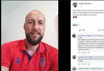Dragan Petricevic, mesaj pentru Cătălin Burlacu înaintea meciului din Capitală: „Tata e pe drum”