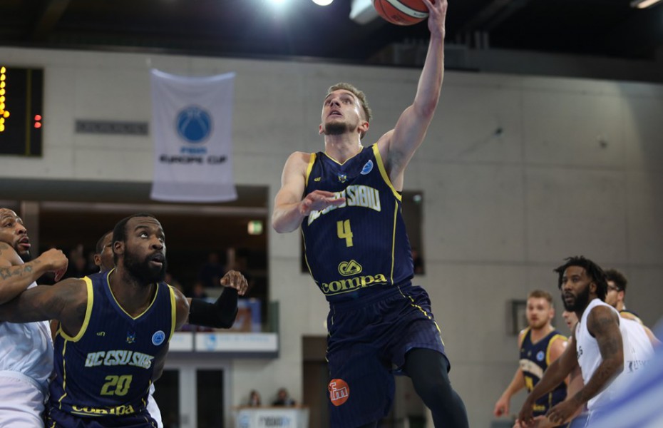 BC CSU Sibiu câștigă primul meci în FIBA Europe Cup