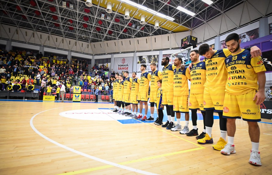 CSU Sibiu organizează o licitație caritabilă pentru tricourile cu care au evoluat în FIBA Europe Cup