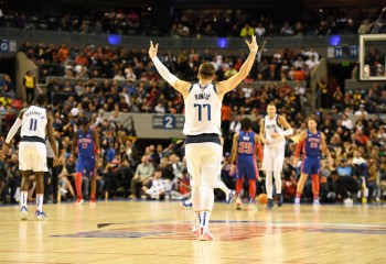 Luka Doncic, prestație excelentă împotriva lui Detroit Pistons în Mexico City. Video