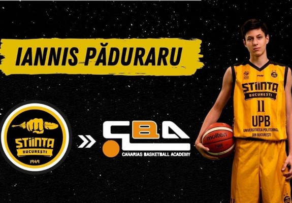 Iannis Păduraru a primit o bursă la Canarias Basketball Academy, un institut din Tenerife