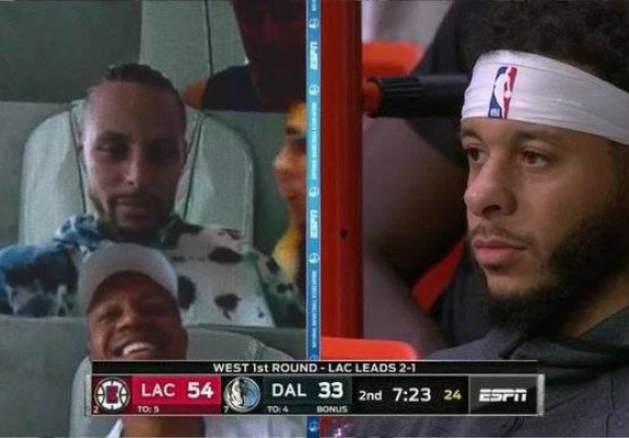 Familia Curry, prezentă în „tribune” la partida dintre Mavericks și Clippers