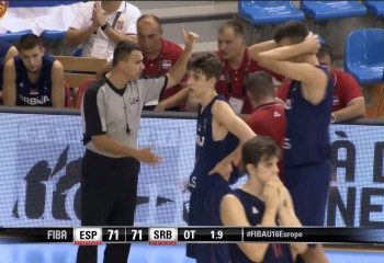 Marius Ciulin, implicat într-un scandal la finalul meciului de la EuroBasket U16 – divizia A dintre Spania și Serbia