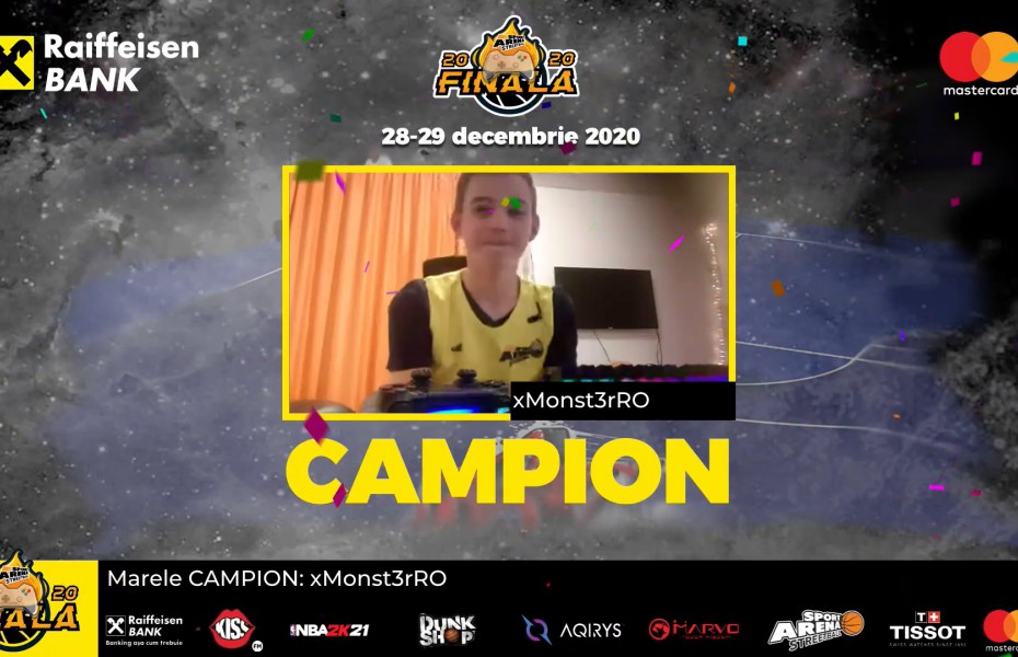 Spectacol total la finala Raiffeisen Bank eSport Arena Streetball: Turneul de baschet 3x3 online a pus punct anului 2020