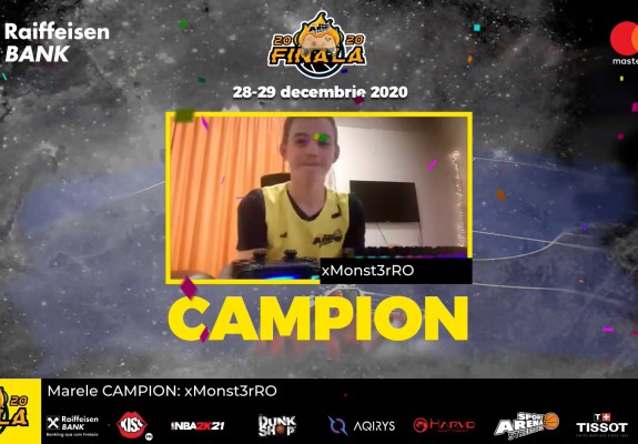 Spectacol total la finala Raiffeisen Bank eSport Arena Streetball: Turneul de baschet 3x3 online a pus punct anului 2020