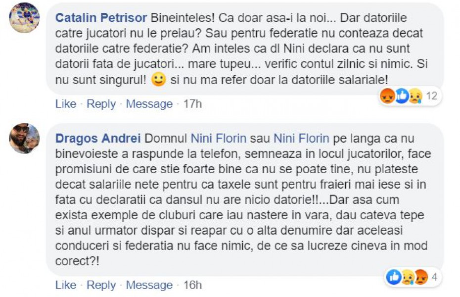 Dragoș Andrei și Cătălin Petrișor, declarații dure după trecerea pe linie moartă a Phoenix Galați: „Verific contul zilnic și nimic”